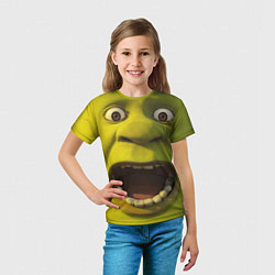Футболка детская Shrek is Yelling, цвет: 3D-принт — фото 2
