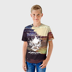 Футболка детская CYBERPUNK 2077 CITY, цвет: 3D-принт — фото 2