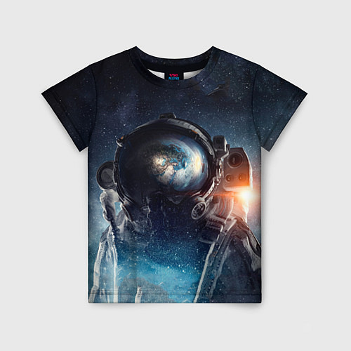 Детская футболка Космонавт / 3D-принт – фото 1