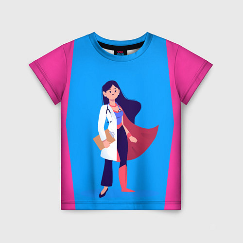 Детская футболка Медсестра Super Nurse Z / 3D-принт – фото 1