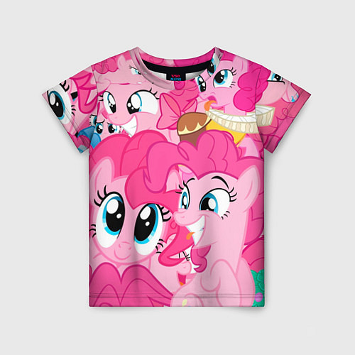 Детская футболка Pinkie Pie pattern / 3D-принт – фото 1