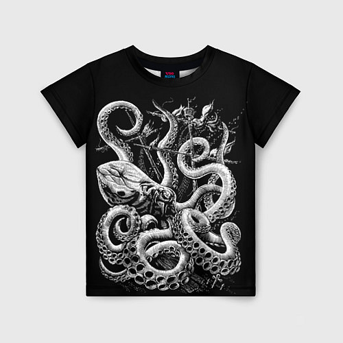 Детская футболка Кракен Монстр / 3D-принт – фото 1