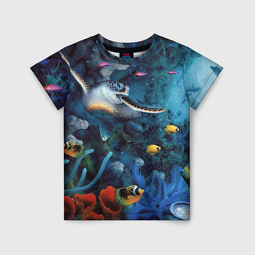 Детская футболка Морская черепаха / 3D-принт – фото 1