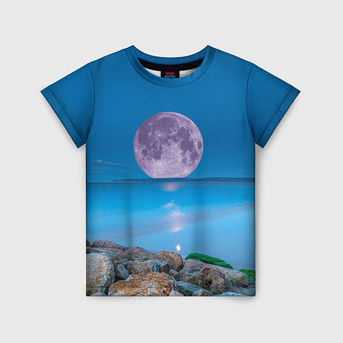 Детская футболка Лунный пляж / 3D-принт – фото 1