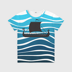 Футболка детская Корабль, цвет: 3D-принт