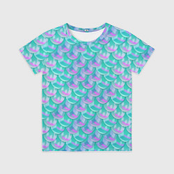 Футболка детская Чешуя Хвост русалки, цвет: 3D-принт