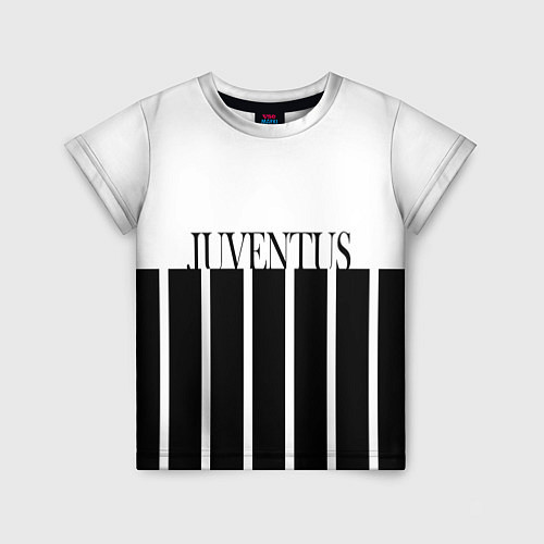 Детская футболка Juventus Tee Black and White 202122 / 3D-принт – фото 1