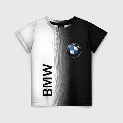 Детская футболка Black and White BMW / 3D-принт – фото 1