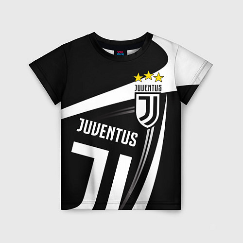 Детская футболка JUVENTUS ЮВЕНТУС ПОЛОСЫ / 3D-принт – фото 1