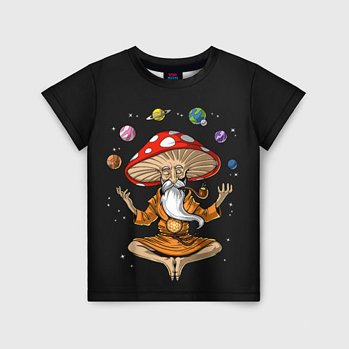 Детская футболка Космический Гриб Волшебник / 3D-принт – фото 1