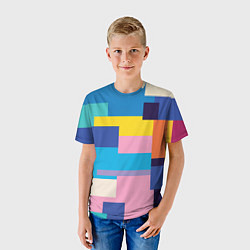 Футболка детская Плавные узоры, цвет: 3D-принт — фото 2