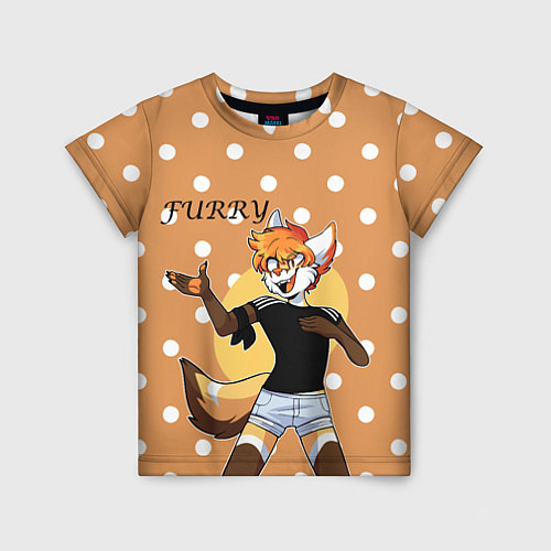 Детская футболка Furry fox guy / 3D-принт – фото 1