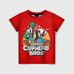 Футболка детская Super Cuphead Bros, цвет: 3D-принт