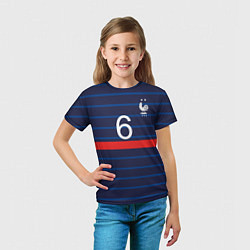 Футболка детская Погба футболист Франция, цвет: 3D-принт — фото 2
