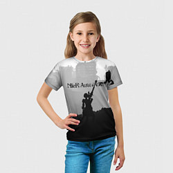 Футболка детская Nier Automata Z, цвет: 3D-принт — фото 2