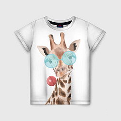 Футболка детская Жираф в очках, цвет: 3D-принт