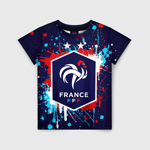 Детская футболка Сборная Франции / 3D-принт – фото 1