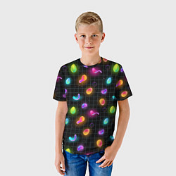 Футболка детская Ночные фонарики-светлячки, цвет: 3D-принт — фото 2