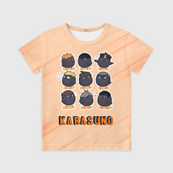 Футболка детская Вороны школы Карасуно Haikyu!!, цвет: 3D-принт