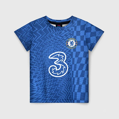 Детская футболка Домашняя форма Челси 20212022 / 3D-принт – фото 1