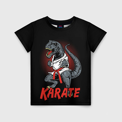 Детская футболка KARATE T-REX / 3D-принт – фото 1