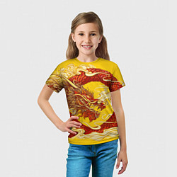 Футболка детская Китайский Дракон, China Dragon, цвет: 3D-принт — фото 2