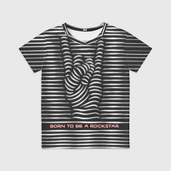 Футболка детская Рождён быть Рок-Звездой, цвет: 3D-принт
