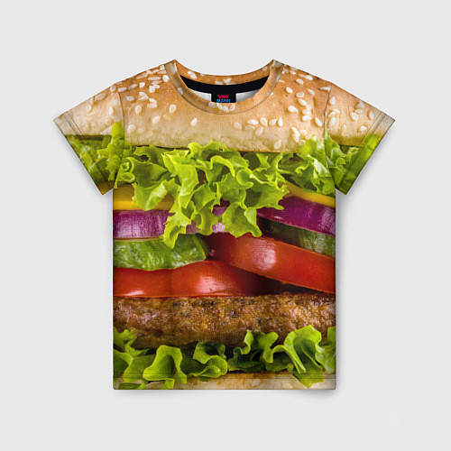 Детская футболка Бургер / 3D-принт – фото 1