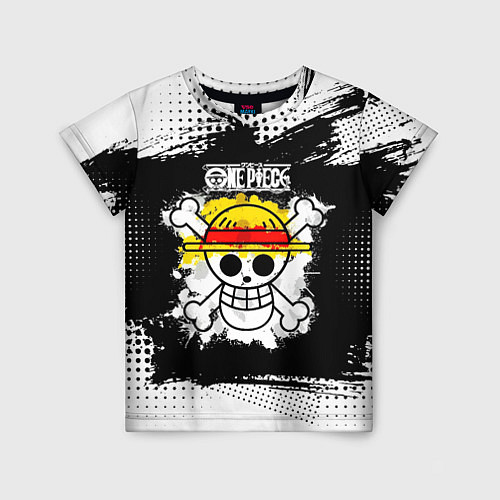 Детская футболка Весёлый Роджер пиратов Соломенной Шляпы / 3D-принт – фото 1