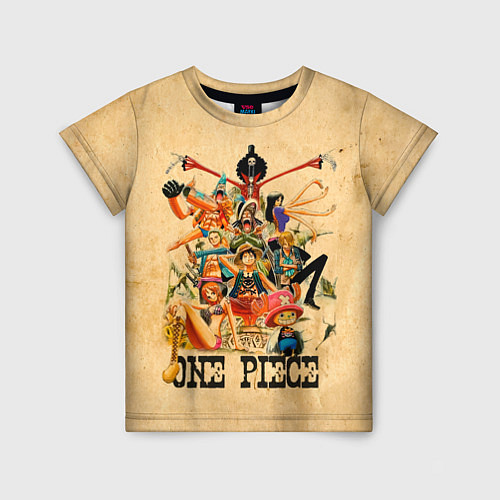 Детская футболка One Piece пираты Соломенной Шляпы / 3D-принт – фото 1