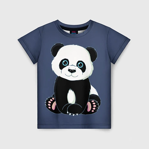 Детская футболка Милая Панда Sweet Panda / 3D-принт – фото 1