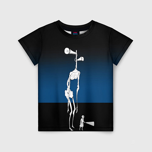Детская футболка Сиреноголовый Хоррор Ребенок / 3D-принт – фото 1