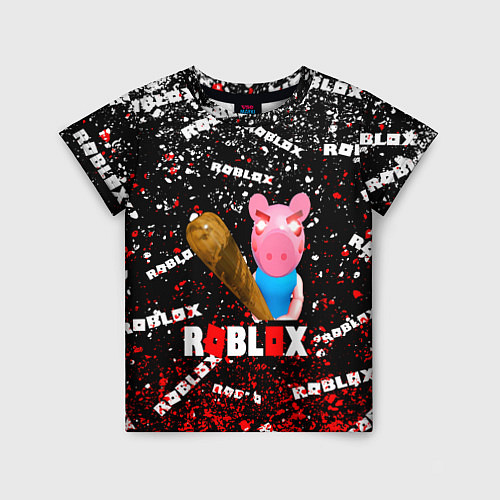 Детская футболка Roblox piggyСвинка Пигги / 3D-принт – фото 1