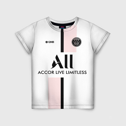 Детская футболка PSG Cup Away Vapor Match Shirt New 202223 / 3D-принт – фото 1
