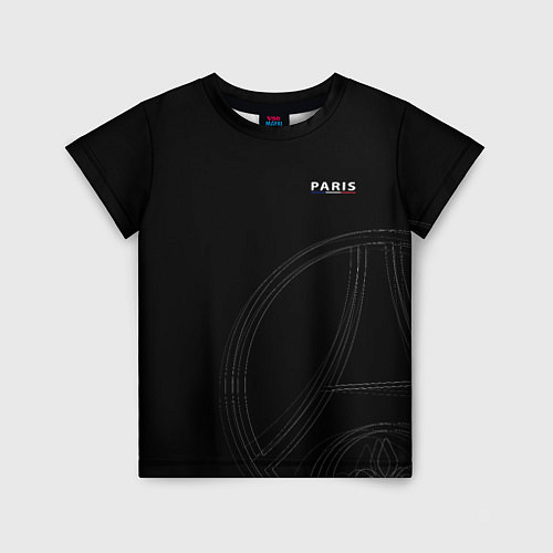 Детская футболка PSG Core Big Logo Black New 202223 / 3D-принт – фото 1
