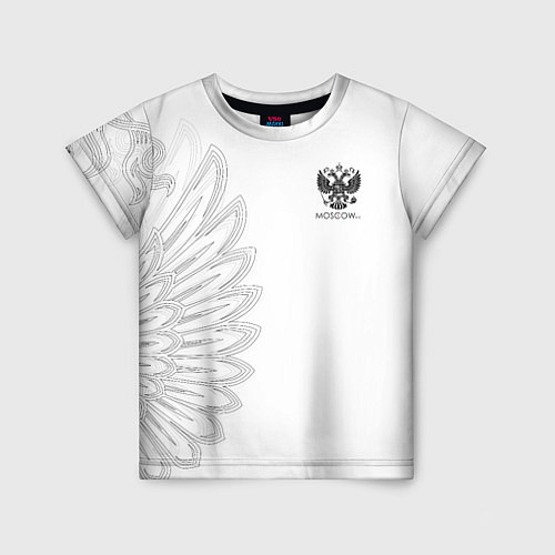 Детская футболка Russia MSKSide - Colorless / 3D-принт – фото 1