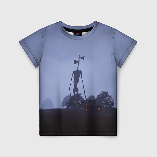 Детская футболка СИРЕНОГОЛОВЫЙ У ДОМА / 3D-принт – фото 1