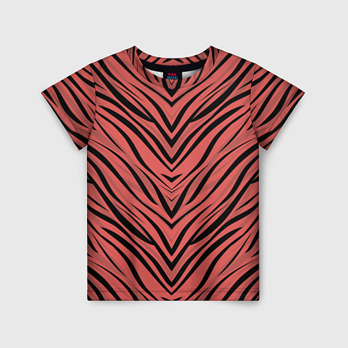 Детская футболка Полосатый тигровый узор / 3D-принт – фото 1