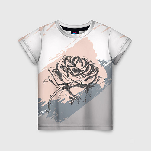 Детская футболка Абстракция с розой / 3D-принт – фото 1