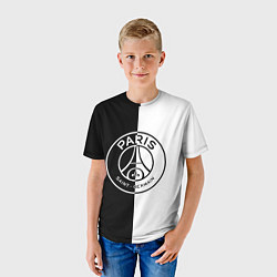 Футболка детская ФК ПСЖ PSG BLACK & WHITE, цвет: 3D-принт — фото 2