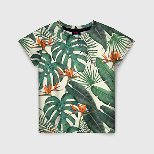 Детская футболка Тропический паттерн / 3D-принт – фото 1