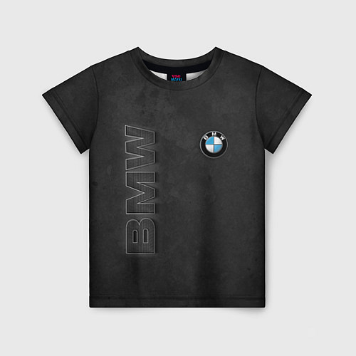 Детская футболка BMW LOGO AND INSCRIPTION / 3D-принт – фото 1