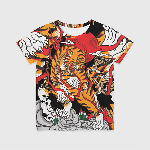 Детская футболка Самурайский тигр / 3D-принт – фото 1