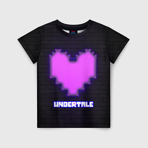 Детская футболка UNDERTALE PURPLE HEART / 3D-принт – фото 1