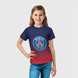 Футболка детская PSG ПСЖ PARIS SAINT GERMAIN, цвет: 3D-принт — фото 2