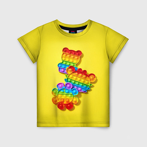 Детская футболка АНТИСТРЕСС ПОП ИТ POP IT / 3D-принт – фото 1