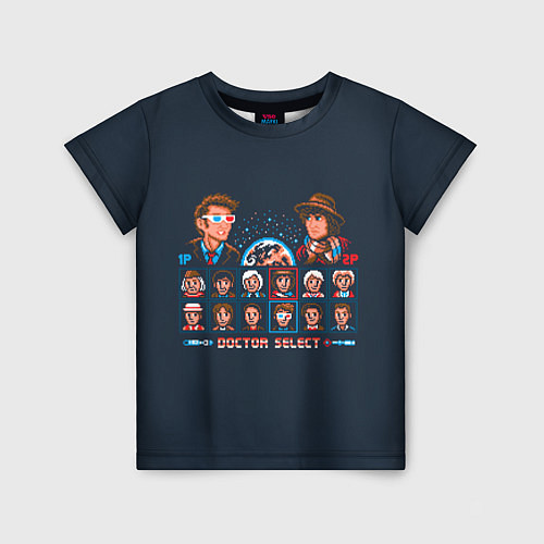 Детская футболка Доктор Кто 8 бит / 3D-принт – фото 1