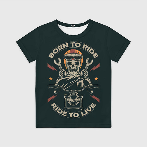 Детская футболка Прирожденный гонщик / 3D-принт – фото 1