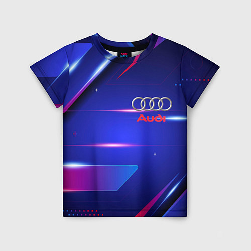 Детская футболка Ауди Audi синива / 3D-принт – фото 1