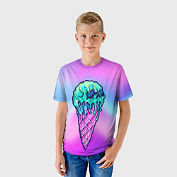Футболка детская Мороженое Ice Scream Череп Z, цвет: 3D-принт — фото 2